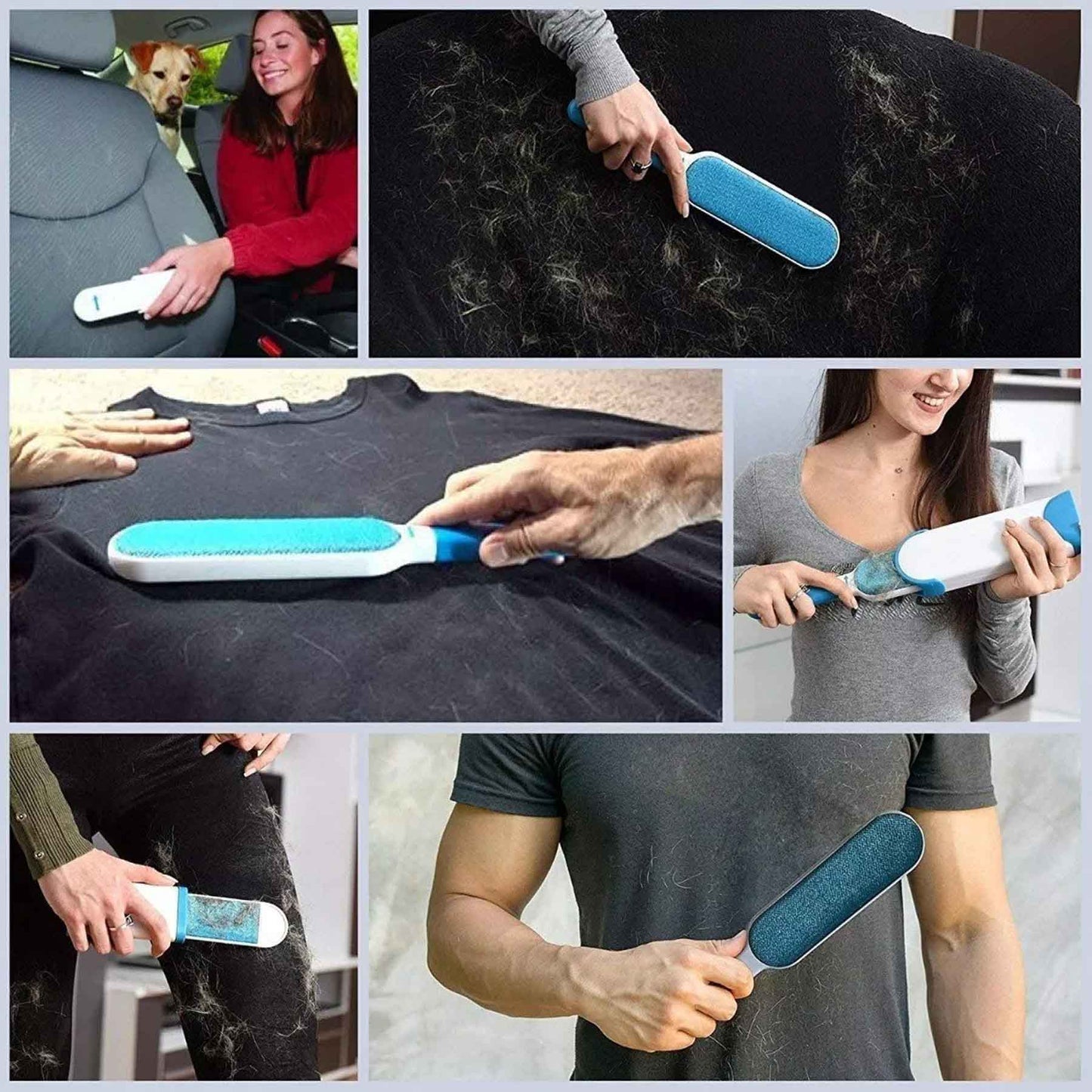 Pack Anti-Pelos 2 en 1 🐾 – Cepillos Reutilizables con Autolimpieza