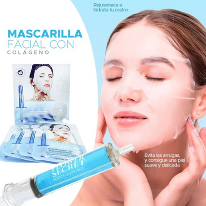 HIDRATACIÓN PROFUNDA, PIEL LUMINOSA EN MINUTOS: Mascarilla Hidratante Acido Hialurónico (20 U)