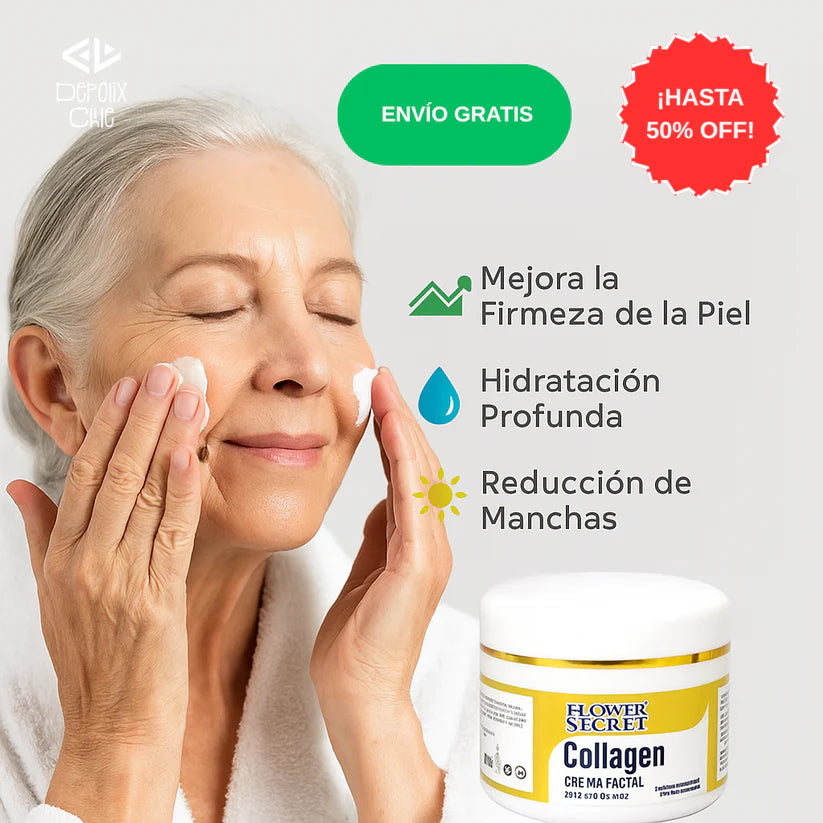 🌸 Crema Facial Colágeno Flower Secret®
