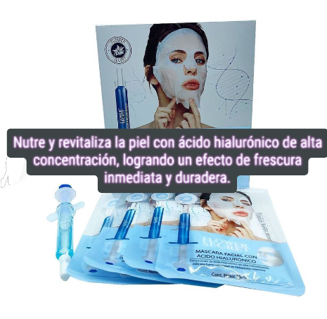 HIDRATACIÓN PROFUNDA, PIEL LUMINOSA EN MINUTOS: Mascarilla Hidratante Acido Hialurónico (20 U)
