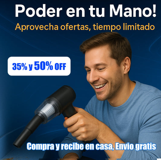 AspiraMax® – Mini Aspiradora 2 en 1 con Potencia Turbo ⚡