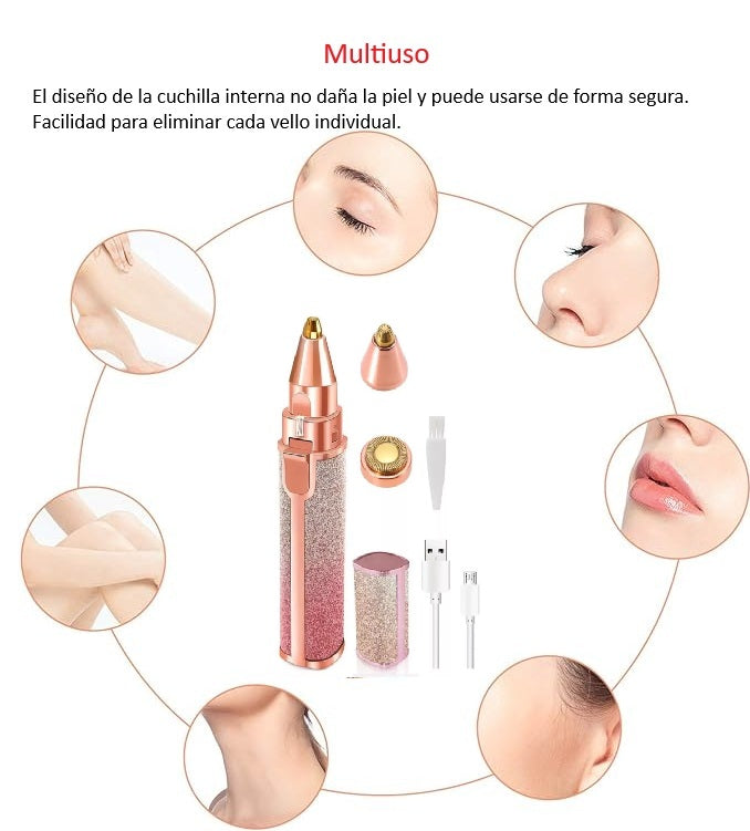 Depilador Facial Y Cejas 2 En 1