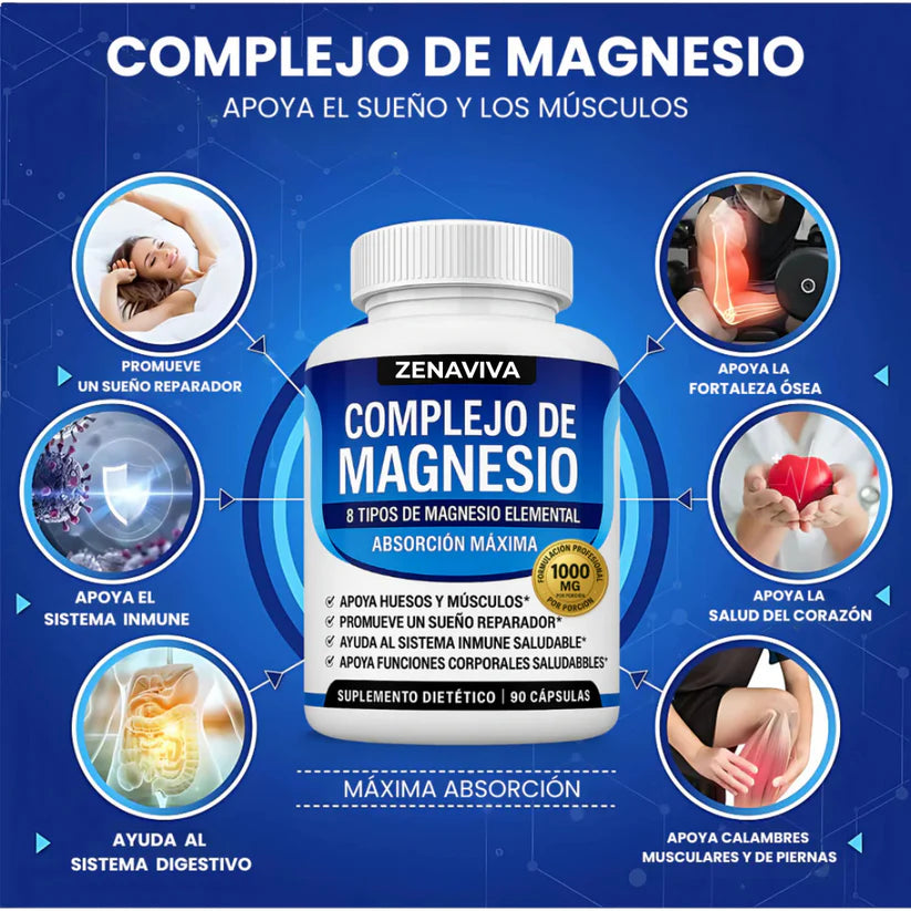 MAGNESIO  8-EN-1   <1000mg Alta absorción>
