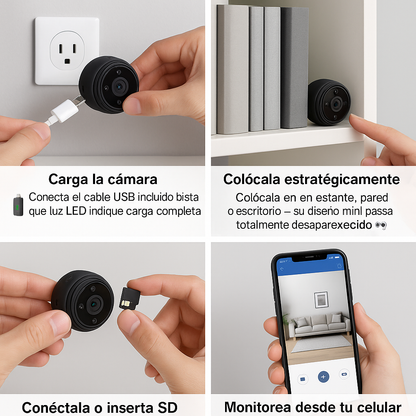 HomeGuard 360 - Mini cámara espia.