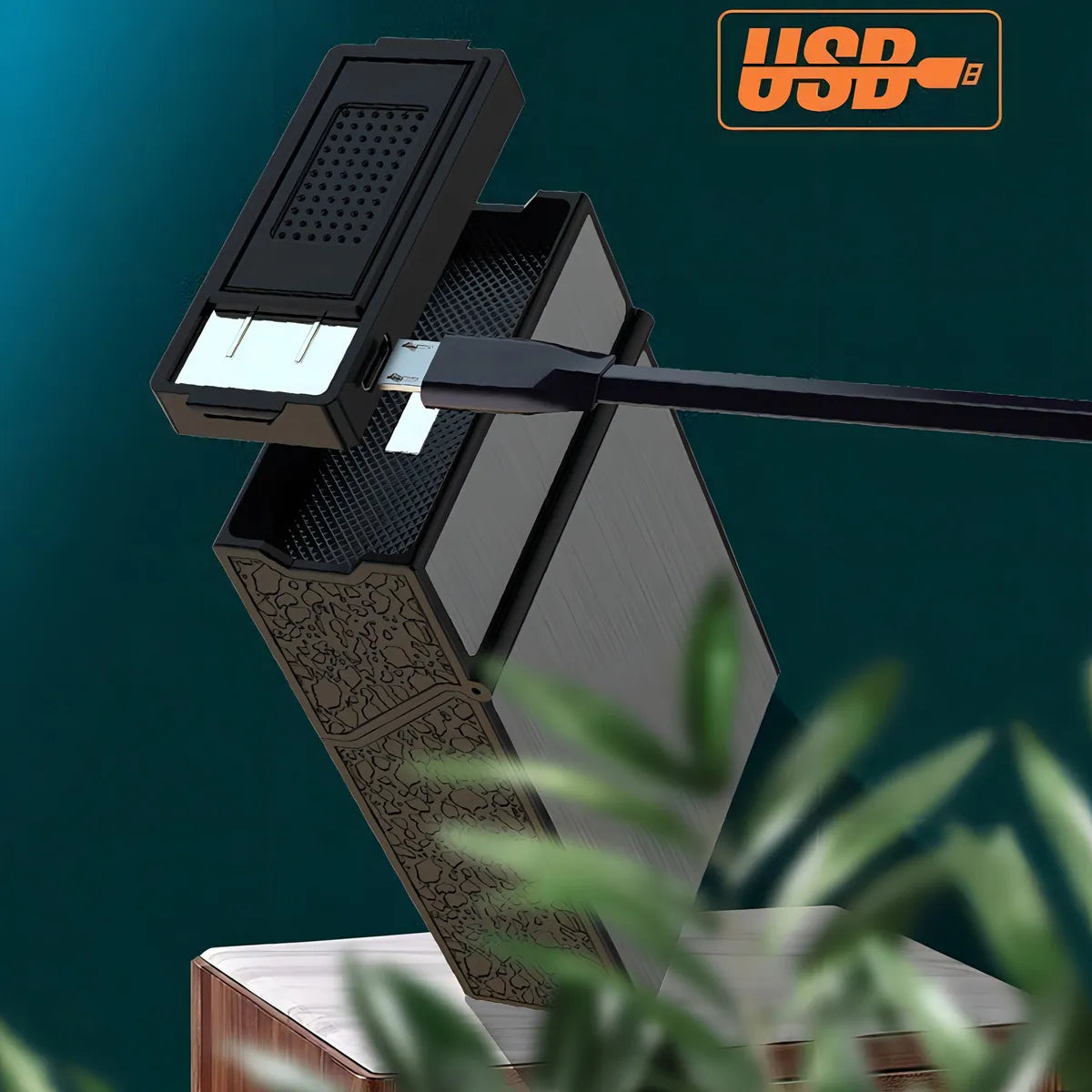 CIGARRERA CON ENCENDEDOR RECARGABLE