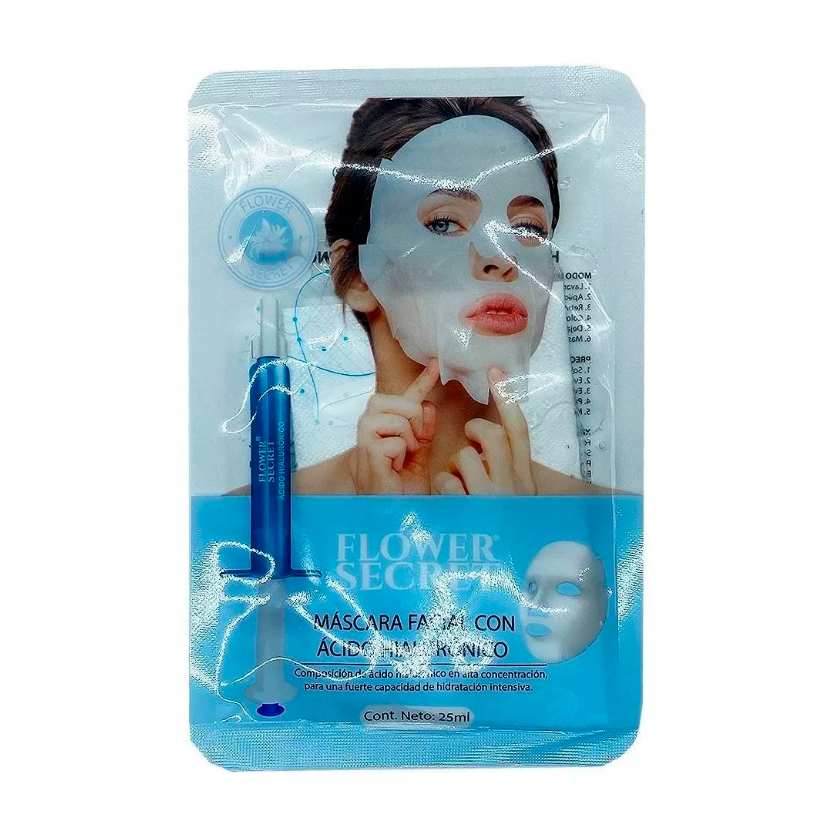 HIDRATACIÓN PROFUNDA, PIEL LUMINOSA EN MINUTOS: Mascarilla Hidratante Acido Hialurónico (20 U)