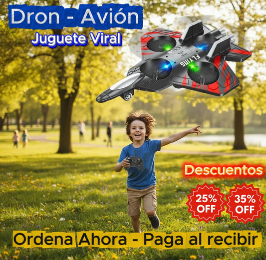 Dron - Avión de Combate - Tu patio una zona de maniobras.